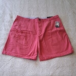 New Club Room Men's Salmon Flat Front Shorts